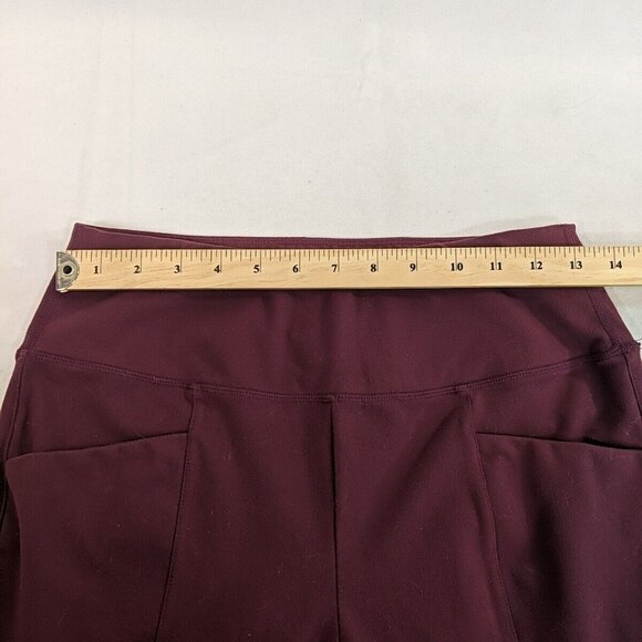 Along Fit Burgundy Red Plum Purple Bootcut Sweat Pants Yoga High Rise Large L - Picture 9 of 10